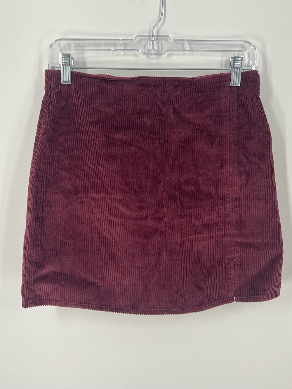 Hollister Women's Burgundy Ultra High Rise Corduroy Mini Skirt Size Med